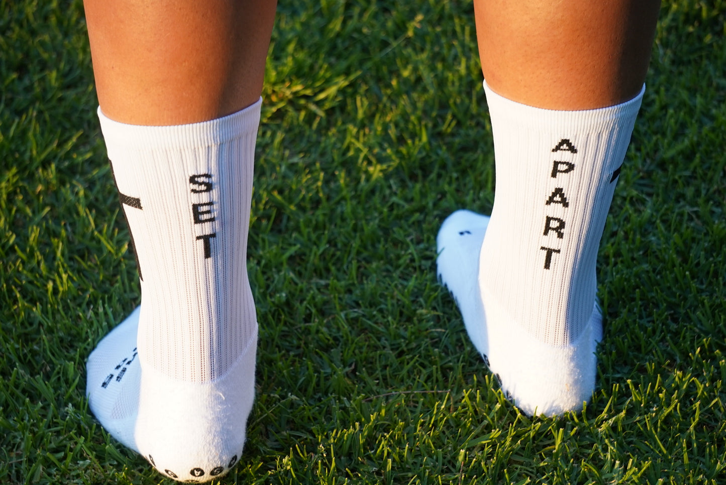 White Signature Grip Socks
